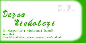 dezso miskolczi business card