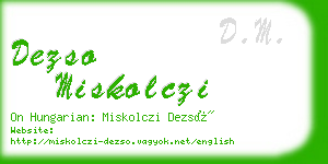 dezso miskolczi business card